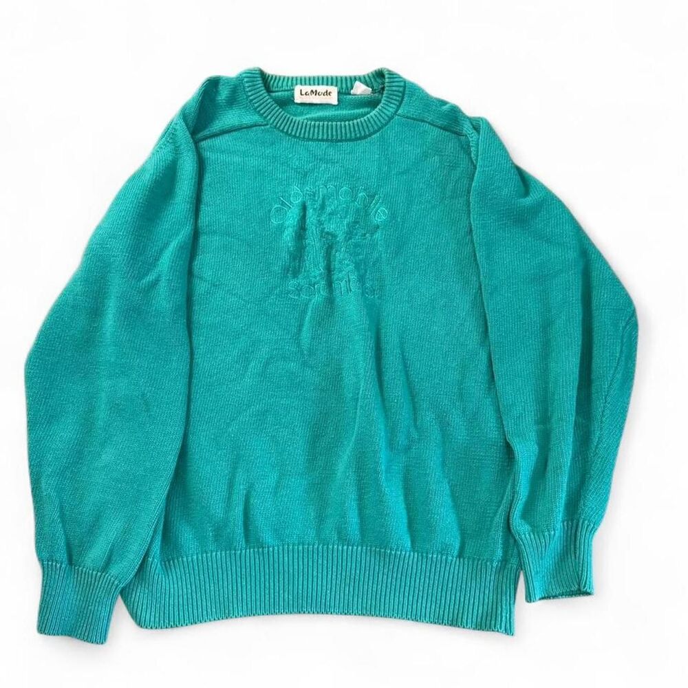 La-mode Men's Green and Blue Jumper